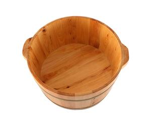 ALCXAZS Portable Foot Bath Basin Wooden Foot Soak Bucket for Spa Experiences Home Relaxation and Outdoor Basin Wooden Soak Bath Spa Bucket Barrel Wood Footbath