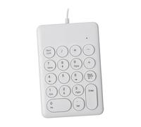 ALCXAZS Portable Number Keyboard For Laptop Computers Featuring ABS And Stylish Round Characters USB Portand No Drivers Required Financial Accounting Numeric Keypad 18 Keys, 269key White, 13.6x9.2cm