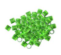 ALCXAZS Premium 100pcs Aluminium Plastic Leg Rings for Pigeons Identify for Dove Bands Racing Multicolor, Grass Green