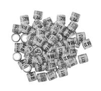 ALCXAZS Premium 100pcs Aluminium Plastic Leg Rings for Pigeons Identify for Dove Bands Racing Multicolor, White