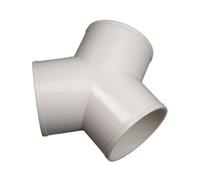 ALCXAZS Premium Tee PVC Pipe Fitting Connects Effectively with PVC Pipe Coupling Connector to Air Helping to Reduce Harmful Gases and Heat in Working Environment, White, Y Shape Dia 20cm