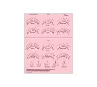 ALCXAZS Professional Exercise Practice Chart Accessory Lash Mapping Chart Tool For Advancing Eyelash Extension Skills Eyelash Extension Beginner Training Exercise Book, pink