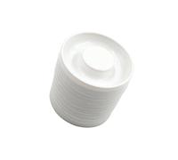 ALCXAZS Professional-Grade Plastic Eyelash Trays for Makeup Artists Pack of 50 Packaging, White Round