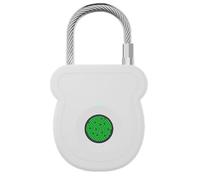 ALCXAZS Quickly Identify Fingerprints with Backpacks Fingerprint Lock Durable and Able to Withstand Ordinary Pliers Car Baskets, White