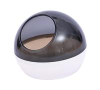 ALCXAZS Removable Clear Sand Bath Container Facilitating Easy Observation While Ensuring Happy Bath Time For Pets Small Animal Sand Box Gerbils Room Cage, gray, 15.5x12cm