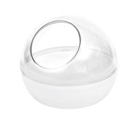 ALCXAZS Removable Clear Sand Bath Container Facilitating Easy Observation While Ensuring Happy Bath Time For Pets Small Animal Sand Box Gerbils Room Cage, transparent, 15.5x12cm
