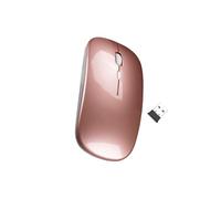 ALCXAZS RGB Light Wireless Mouse Slim DPI Adjustable Ergonomic Mice Suitable For Gaming Office And Reading Environments LED Backlit USB Optical Wireless Mute Office Mice, Rose Gold, 122x58x25mm
