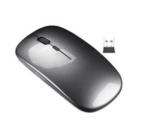 ALCXAZS RGB Light Wireless Mouse Slim DPI Adjustable Ergonomic Mice Suitable For Gaming Office And Reading Environments LED Backlit USB Optical Wireless Mute Office Mice, Gray, 122x58x25mm