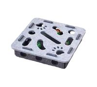 ALCXAZS Safe And Durable Enrichment Toy For Cats Interactive Puzzle Box Lightweight Maze Shaped Puzzle Box Can Be Folded Into Slim And Lightweight Cushion In Just Few Seconds, type+2