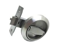 ALCXAZS Secure Round Knobs Rings Pulls Lock Stainless Steel Becomes Essential for Home Door Solutions While Showcasing Style Furniture Corridor Cabinet Drawer Storeroom, Silver, Single Lock