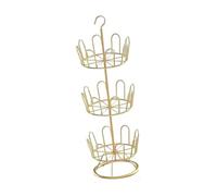 ALCXAZS Shoe Tree Rack Circular Shoe Rack Portable Solution For Organized And Dry Footwear Storage Making Suitable For Large Families. Round Organizer Revolving, Gold, 3 Tiers