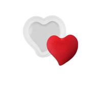 ALCXAZS Silicone Mold Heart Love Flower Pot Candy Dessert Flexible Crafts Jewelry Soap Pastry Moulds Decoration Kitchen, Big Heart