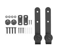 ALCXAZS Sliding Barn Door Mechanism with Durable Sliding Barn Door Hardware Kit and Track Connector and No Groove Required.Retainers are Mounted On Both Ends of Track to Prevent Pulley Moving Out of