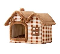 ALCXAZS Soft Warm Pet Bed Comfortable Indoor Kitten Rabbit Chinchilla Sofa Nurtures Happy Naptime Semienclosed DesignPets Cave Bed With Semi Enclosed Small Animal Fully Enclosed Kennel Soft Furniture