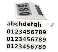 ALCXAZS Solar Lighted Numbers Sign For Outside Provides Reliable Illumination With High Performance Stainless Steel Weather Resistant Wall Plaque Outdoor Wall Mounted Ground Address