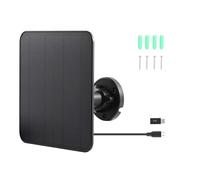 ALCXAZS Solar Stable Output Charging Panel Overload Outdoor Panel Charger USB IP65 For Eufycam For Eufycam Outdoor, Black