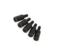 ALCXAZS Solder Mount Female DIN Connector Mouse Keyboard Plug Reliable DIY With 5 Pieces For Audio And Data Equipment Keyboard Mouse DIY DIN 3 4 5 6 7 8 Pin Connector, Black, 6 Pin