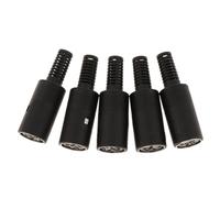 ALCXAZS Solder Mount Female DIN Connector Mouse Keyboard Plug Reliable DIY With 5 Pieces For Audio And Data Equipment Keyboard Mouse DIY DIN 3 4 5 6 7 8 Pin Connector, Black, 4 Pin
