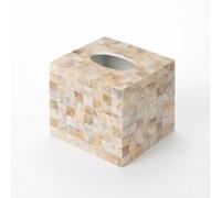ALCXAZS Sophisticated Mackenzie Childs Capiz Shell Decor Tissues Cube Boxes