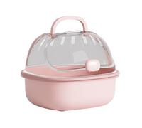 ALCXAZS Spacious Travel Hamster Carrier Cage Secure Small Animal Carrier Cage Water Bottle Compact For Adventures Hamster Travel Transparent Portable, pink, 20x18x16cm