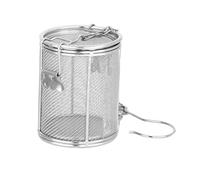 ALCXAZS Spices Strainer Multi Filter 304 Stainless Steel Chain Hook for Brewing Loose Tea Tea Pot Cooking Or for Filtering All Kinds of Chain Hook Herbs Coffee Spices Infuser, Silver, 8x10cm