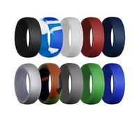 ALCXAZS Sport Finger Ring And Silicone Ring Wedding Bands Made Top Grade Silicone Ensuring Maximum Safety And Comfort Biking Manual Labor Or Any Other Physical Activities, No.12