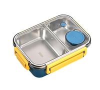 ALCXAZS Stainless Steel Leak-Proof Lunch Box for Work and Travel Which is Long-Lasting and Easy to Calentador para Comida, Yellow