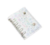 ALCXAZS Sticker Binder, Transparent Notebook, Sticker Book, Small Item Organization, Versatile, Ideal for Office, Workers, M5-Star Shell