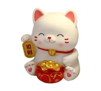 ALCXAZS Sturdy Lucky Cat Piggy Bank With for Creative Compacts Money Saving Bank For Adults Home Office Decoration Adults Saving Pot Cat Statue Figurine Home Decor