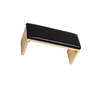 ALCXAZS Stylish Waterproof Double-Layer Wood Arm Rest Cushion for Nail Tech in Salon Table Pillow, Black, 11.81x4.72x5.12 Inch