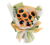 ALCXAZS Sunflowers Pipe Cleaner Kit Craft Supplies for Flower Arranging Craft Supplies for DIY Sunflowers Bouquet Style1, A