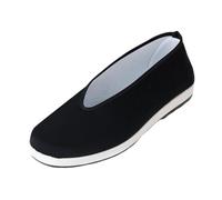 ALCXAZS Tai Chi Shoes Rubber Sole Versatile Comfortable for Daily Wear and Martial Arts Training Designed with Comfort in Mind Traditional Old Beijing Shoes Rubber Sole Canvas, Black, 37