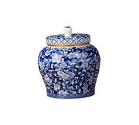 ALCXAZS Tea Storage Jar Collection Ginger Jar With Lid Ceramic Container Traditional Chinese Craftsmanship Beautiful Practical Addition Ceramic Ginger Tea Storage Container Green