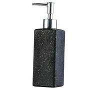ALCXAZS Timeless Marble Pattern Soap Dispenser Hand Pump 350ml Ceramic Liquid Bottle For Bathroom Accessories And Liquid Storage Marble Pattern Lotion Bottle, Black Print Dotted, 5.7x5.7x19.6cm