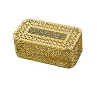 ALCXAZS Tissue Box Holder Dispenser Bathroom Enriches Decor Stunning Finish Ensuring Tissue Needs are Thoughtfully Met Paper Holder Facial Tissues Storage Box, Gold, B