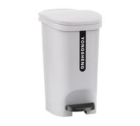 ALCXAZS Trash Can With Cover Quiet For Any Room. Turned On Quietly Garbage Cans With Lid There Is Garbage Bag Ring, grey
