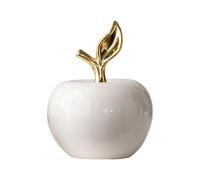 ALCXAZS Unique Decorative Statue Charming Apples Sculpture Beautifully Crafted Ceramic Figurine For Office Or Living Room Apples Sculpture Ceramic Figurine, White, L