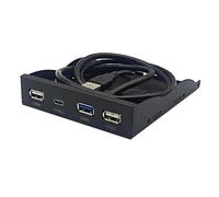 ALCXAZS USB 2 GEN1 Hub 2 Inch Front Panel 4 Ports Advanced Type C Data Transfer Solution 19PIN To C Of PC Front Panel Can Positive And Negative Insertion USB