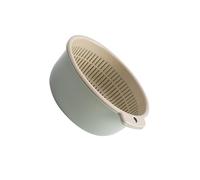 ALCXAZS User Friendly Kitchen Colander Strainer Baskets Offer Effective Washing Solutions for Produce Every Day Kitchen Double Layer Drain Baskets Washing Basket, Green, L