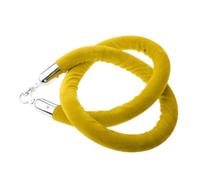 ALCXAZS Velvet Rope Barrier For Durable And Sturdy Crowd Management Easy To Install Queue Crowd Control Barrier Rope, Yellow, 1.5m