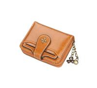 ALCXAZS Wallet Split Female Purse Big Capacity Zipper Ladies Money Bag Small Card Holder Handbag Pouch Interior Slot Pocket, Brown