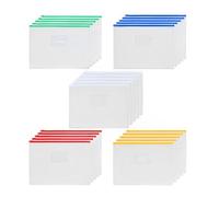 ALCXAZS Waterproof and Durable Archive Storage Bags with Small Window Classic Fashion Transparent Fastener Bags Extensive