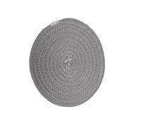 ALCXAZS Woven Coaster Household Mug Placing Cushion Weaving Craft Coasters Heat Insulated Mats Cotton Rope Table Cup Mat, Grey