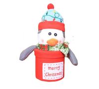 ALCXAZS Xmas Candy Jar with Lid Doll Biscuit Storage Decoration Festival Cookie Boxes Good Sealing Gift Wrapping Box Tabletop, Penguin