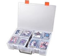 ALCYON 1600+ Baseball Card Storage Box, Sports Cards Holder Organizer Hard Plastic Display Case Compatible with Baseball/Football/for MTG/for PM for Collector (Bag Only)