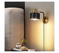 ALDEPO Wall Lamp Light Adjustable Wall Light Bedside Wall Mount Reading Lamp Plug in Wall Sconce, Rotatable Headboard Lighting Fixtures E27 Wall Lamps for Bedroom Nightstand Vanity Mirror