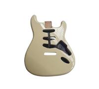 Alder Body Electric Guitar Assembly DIY Body Single Single Single Semi-finished Alder Ancient White (Color : 01)