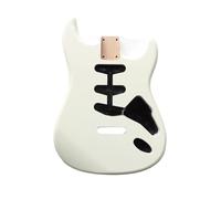 Alder Body Electric Guitar Assembly DIY Body Single Single Single Semi-finished Alder Ancient White (Color : 02)
