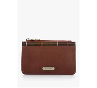 Alder Brown Classic Tartan Leather Card Holder - Brown Leather / One Size