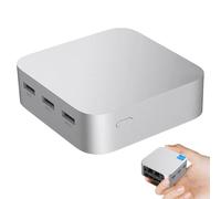 Alder Lake N100 Mini PC Windows 11 Pro, Quad-Core Micro PC, 4K UHD Support, Dual Gigabit Ethernet, 3 HDMI, Dual-Band WiFi, Bluetooth 5.0, 16GB DDR5 + 256GB SSD